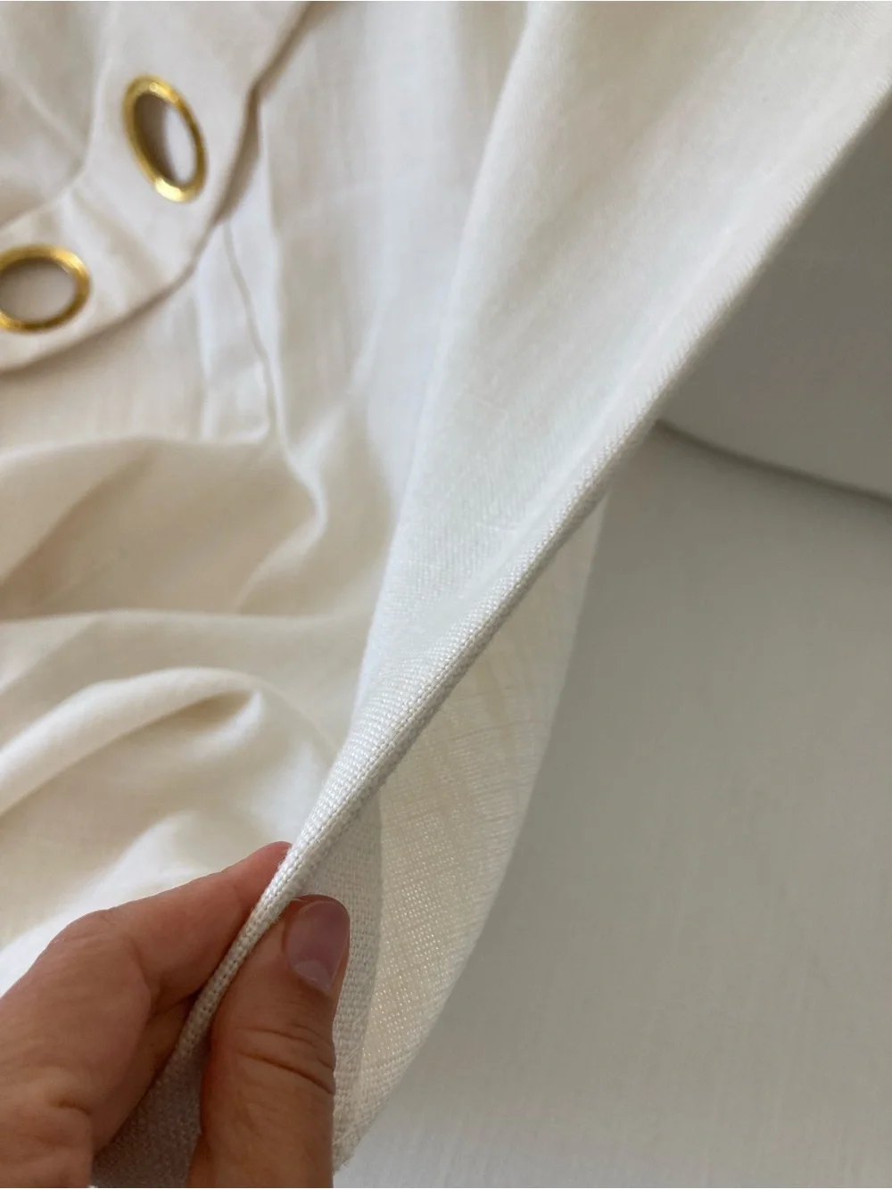 Restoration Hardware Cream Grommet-Top Curtains